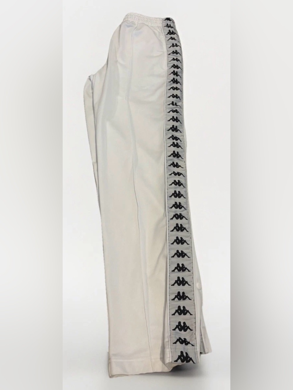 Vintage Kappa Tear Away Pants Snap Side Banda Joggers White Size Small Y2K 90s